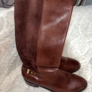 Cole Haan leather/suede gorgeous , worn once boot size 9